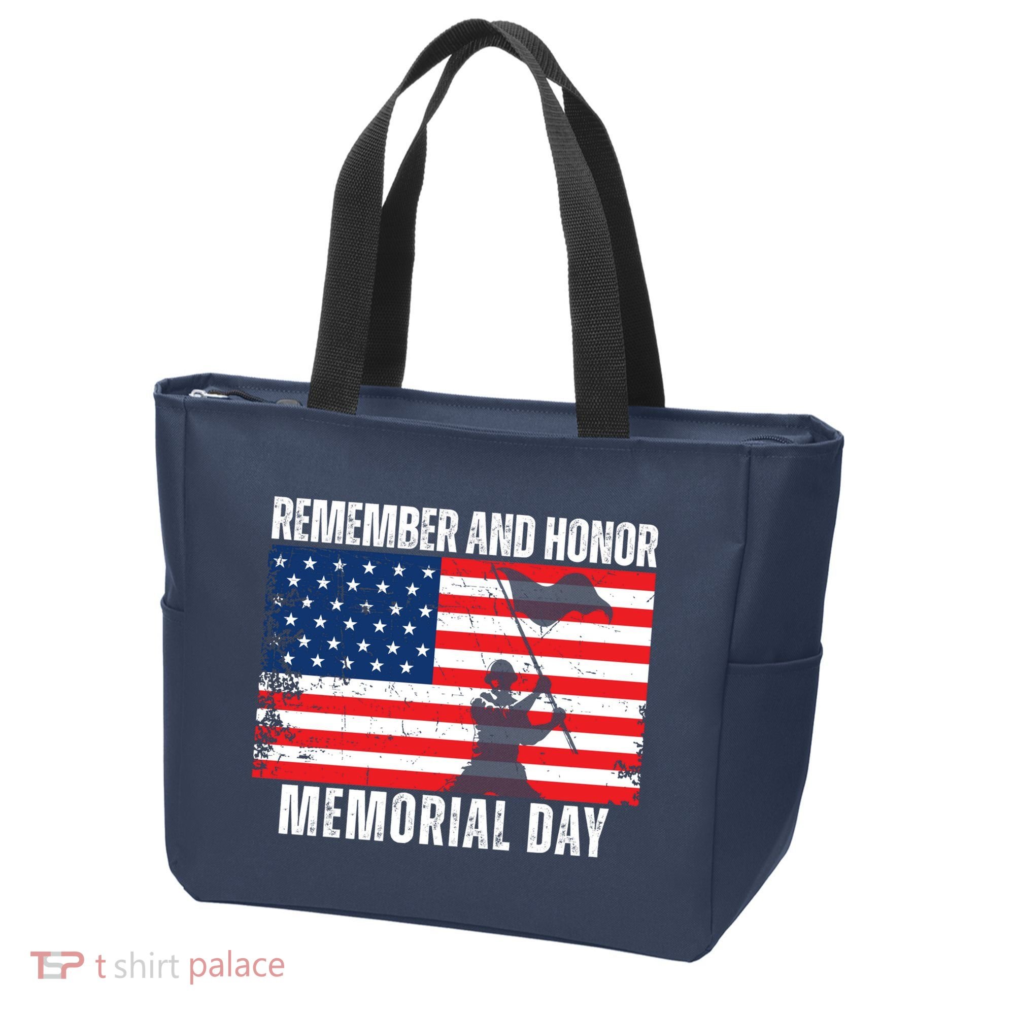 Remember And Honor Memorial Day Usa Flag Tote Bag