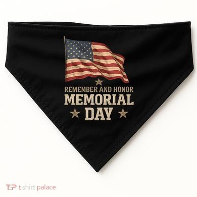 Remember and Honor Memorial Day USA-Made Doggie Bandana