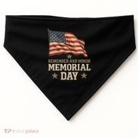 Remember and Honor Memorial Day USA-Made Doggie Bandana thumb 0