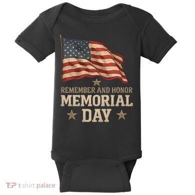 Remember and Honor Memorial Day Baby Bodysuit