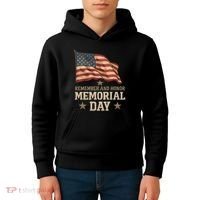 Remember and Honor Memorial Day Kids Hoodie thumb 4