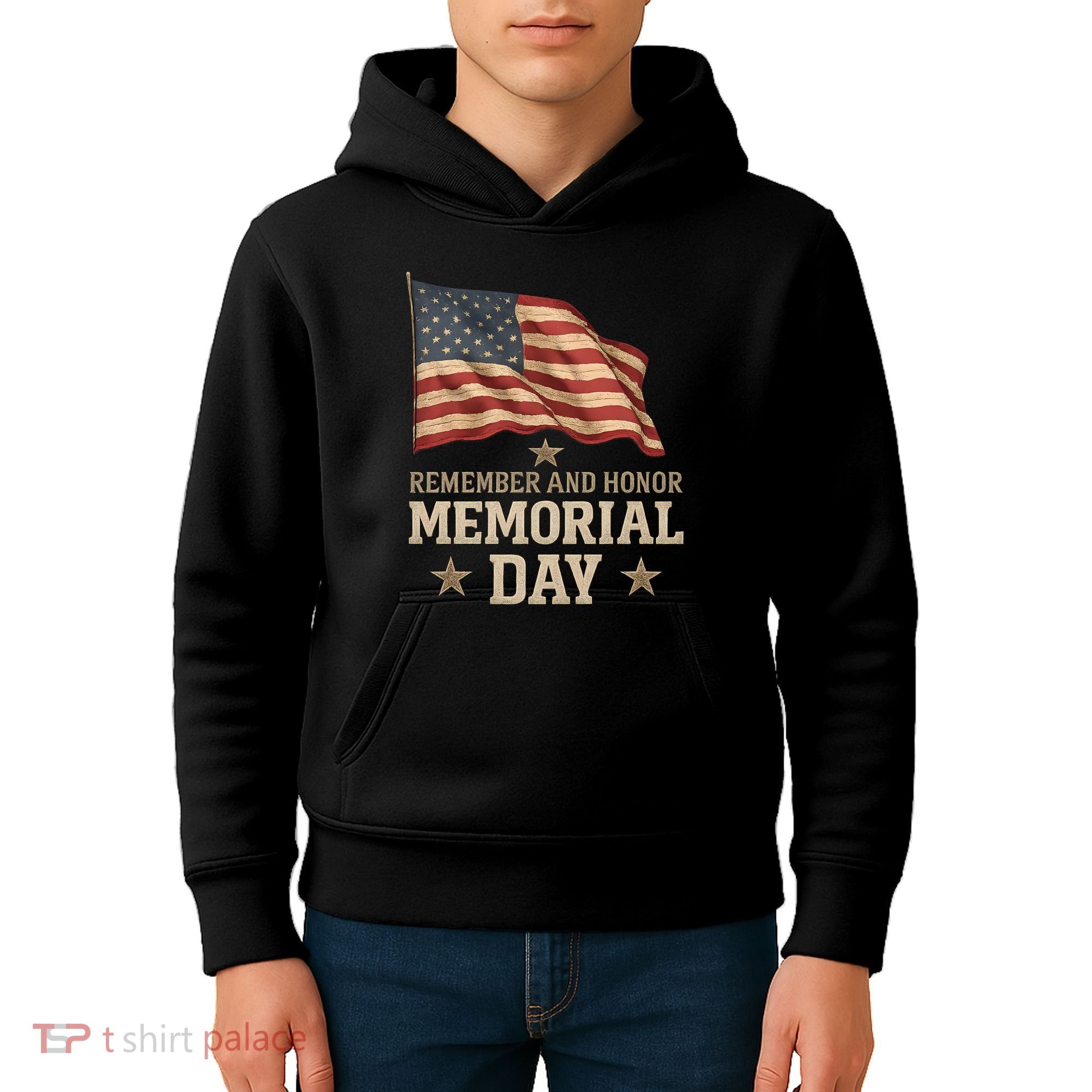Remember and Honor Memorial Day Kids Hoodie