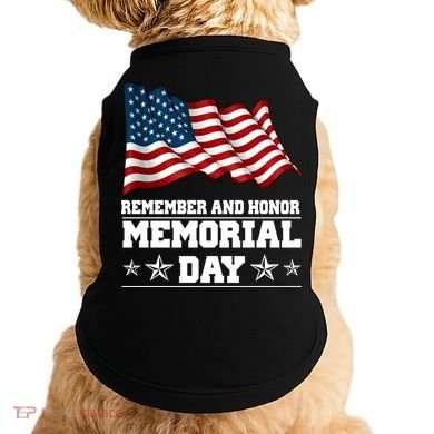 Remember And Honor Memorial Day Patriot Doggie Tank