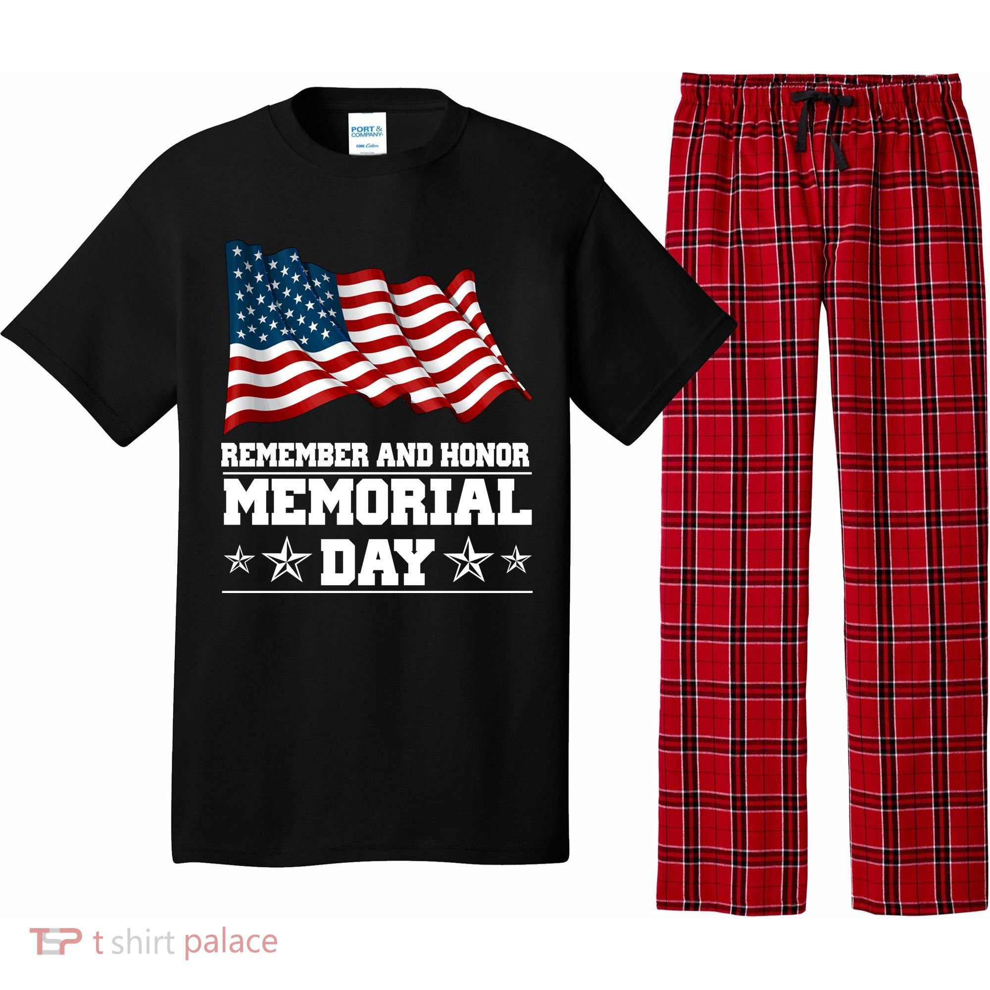 Remember And Honor Memorial Day Patriot Pajama Set