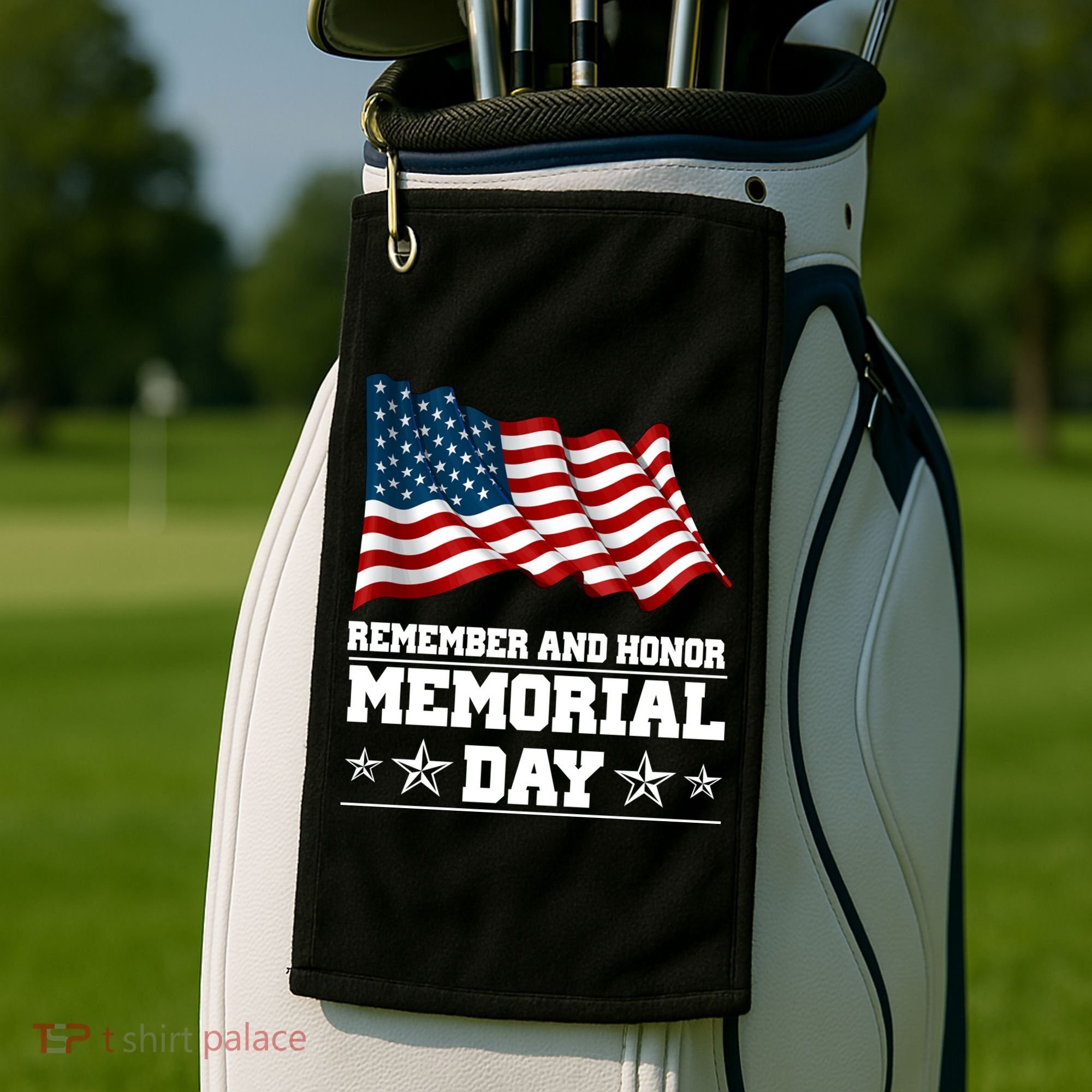 Remember And Honor Memorial Day Patriot Golf Towel
