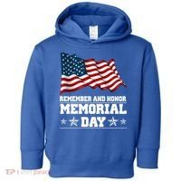 Remember And Honor Memorial Day Patriot Toddler Hoodie thumb 0
