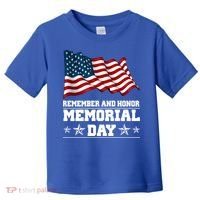 Remember And Honor Memorial Day Patriot Toddler T-Shirt thumb 0