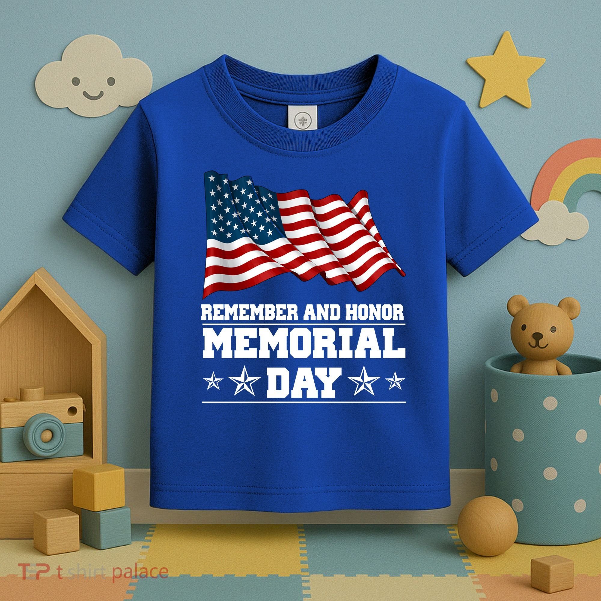 Remember And Honor Memorial Day Patriot Toddler T-Shirt