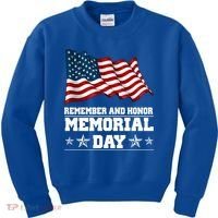 Remember And Honor Memorial Day Patriot Kids Sweatshirt thumb 0