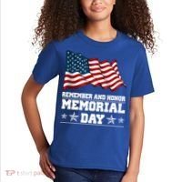 Remember And Honor Memorial Day Patriot Kids T-Shirt thumb 2