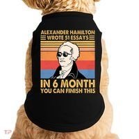 Retro Alexander Hamilton Wrote 51 Essays In 6 Months Doggie Tank thumb 0