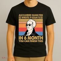 Retro Alexander Hamilton Wrote 51 Essays In 6 Months T-Shirt thumb 3