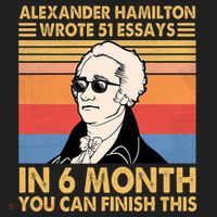 Retro Alexander Hamilton Wrote 51 Essays In 6 Months Beanie thumb 2
