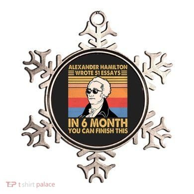 Retro Alexander Hamilton Wrote 51 Essays In 6 Months Ornament