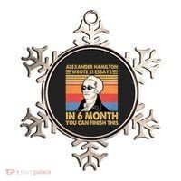 Retro Alexander Hamilton Wrote 51 Essays In 6 Months Ornament thumb 0