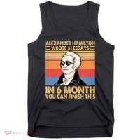 Retro Alexander Hamilton Wrote 51 Essays In 6 Months Tank Top thumb 0