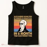 Retro Alexander Hamilton Wrote 51 Essays In 6 Months Tank Top thumb 2