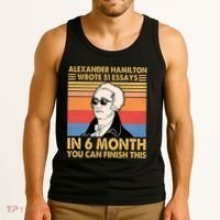 Retro Alexander Hamilton Wrote 51 Essays In 6 Months Tank Top thumb 3