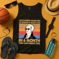 Retro Alexander Hamilton Wrote 51 Essays In 6 Months Tank Top thumb 4