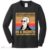 Retro Alexander Hamilton Wrote 51 Essays In 6 Months Kids Long Sleeve Shirt thumb 0