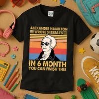 Retro Alexander Hamilton Wrote 51 Essays In 6 Months Kids T-Shirt thumb 3