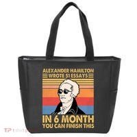 Retro Alexander Hamilton Wrote 51 Essays In 6 Months Tote Bag thumb 0