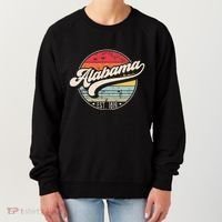 Retro Alabama Home State Al Cool 70s Style Sunset Women's Sweatshirt thumb 0