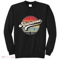 Retro Alabama Home State Al Cool 70s Style Sunset Sweatshirt thumb 0