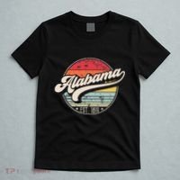 Retro Alabama Home State Al Cool 70s Style Sunset T-Shirt thumb 5