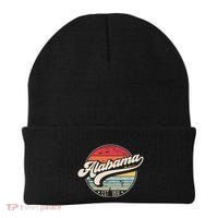 Retro Alabama Home State Al Cool 70s Style Sunset Beanie thumb 0