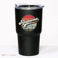 Retro Alabama Home State Al Cool 70s Style Sunset Tumbler thumb 0