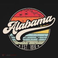 Retro Alabama Home State Al Cool 70s Style Sunset Visor thumb 3