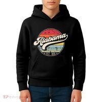 Retro Alabama Home State Al Cool 70s Style Sunset Kids Hoodie thumb 4