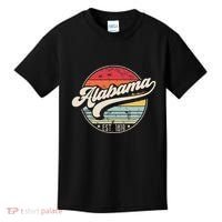 Retro Alabama Home State Al Cool 70s Style Sunset Kids T-Shirt thumb 0