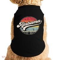 Retro Alabama Home State Al Cool 70s Style Sunset Doggie Tank thumb 0