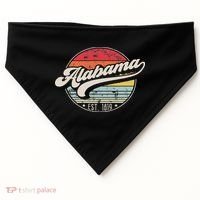Retro Alabama Home State Al Cool 70s Style Sunset USA-Made Doggie Bandana thumb 0