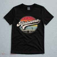Retro Alabama Home State Al Cool 70s Style Sunset T-Shirt thumb 5