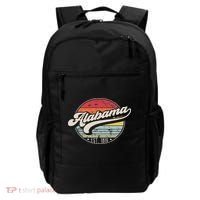 Retro Alabama Home State Al Cool 70s Style Sunset Backpack thumb 0