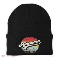 Retro Alabama Home State Al Cool 70s Style Sunset Beanie thumb 0