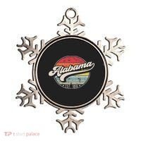 Retro Alabama Home State Al Cool 70s Style Sunset Ornament thumb 0