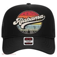 Retro Alabama Home State Al Cool 70s Style Sunset Hat thumb 0