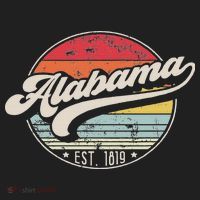 Retro Alabama Home State Al Cool 70s Style Sunset Hat thumb 2