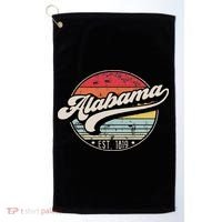 Retro Alabama Home State Al Cool 70s Style Sunset Golf Towel thumb 0