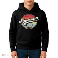 Retro Alabama Home State Al Cool 70s Style Sunset Kids Hoodie thumb 4
