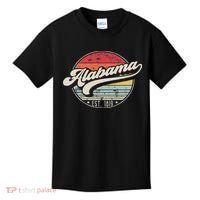 Retro Alabama Home State Al Cool 70s Style Sunset Kids T-Shirt thumb 0