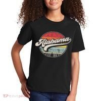 Retro Alabama Home State Al Cool 70s Style Sunset Kids T-Shirt thumb 2
