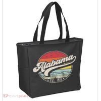 Retro Alabama Home State Al Cool 70s Style Sunset Tote Bag thumb 2