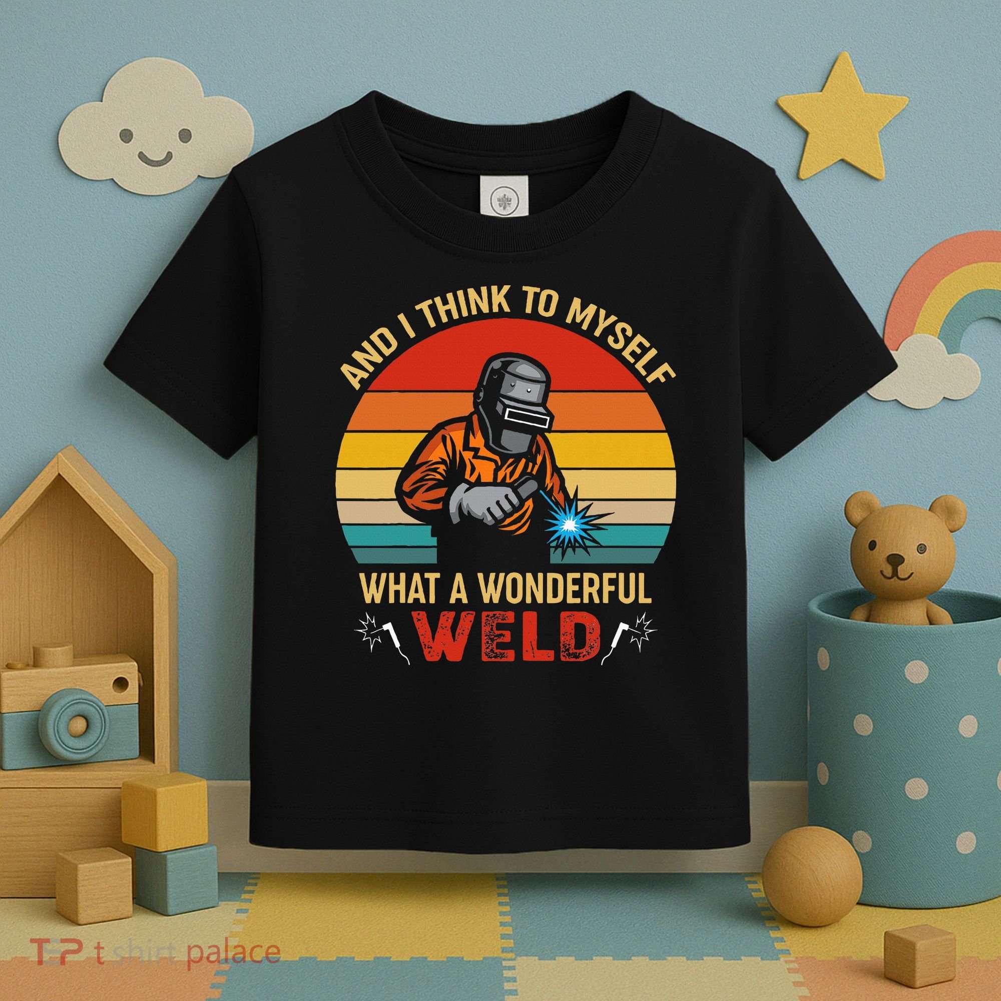 Retro And I Think To Myself What A Wonderful Weld Welding Toddler T-Shirt