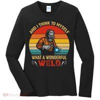 Retro And I Think To Myself What A Wonderful Weld Welding Women's Long Sleeve Shirt thumb 0