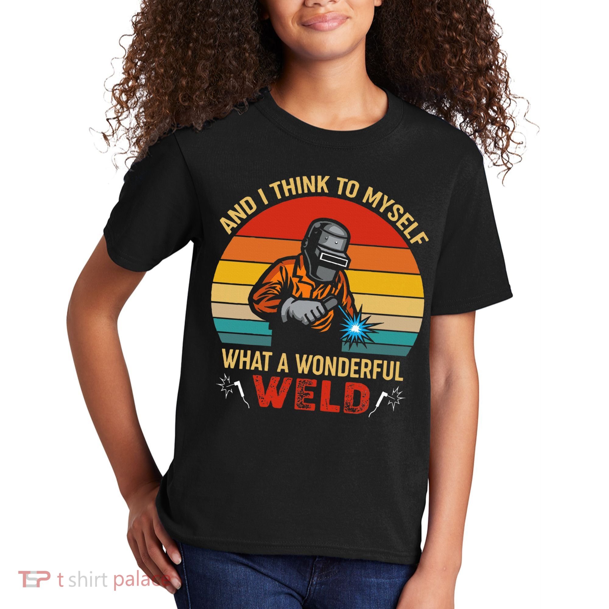 Retro And I Think To Myself What A Wonderful Weld Welding Kids T-Shirt